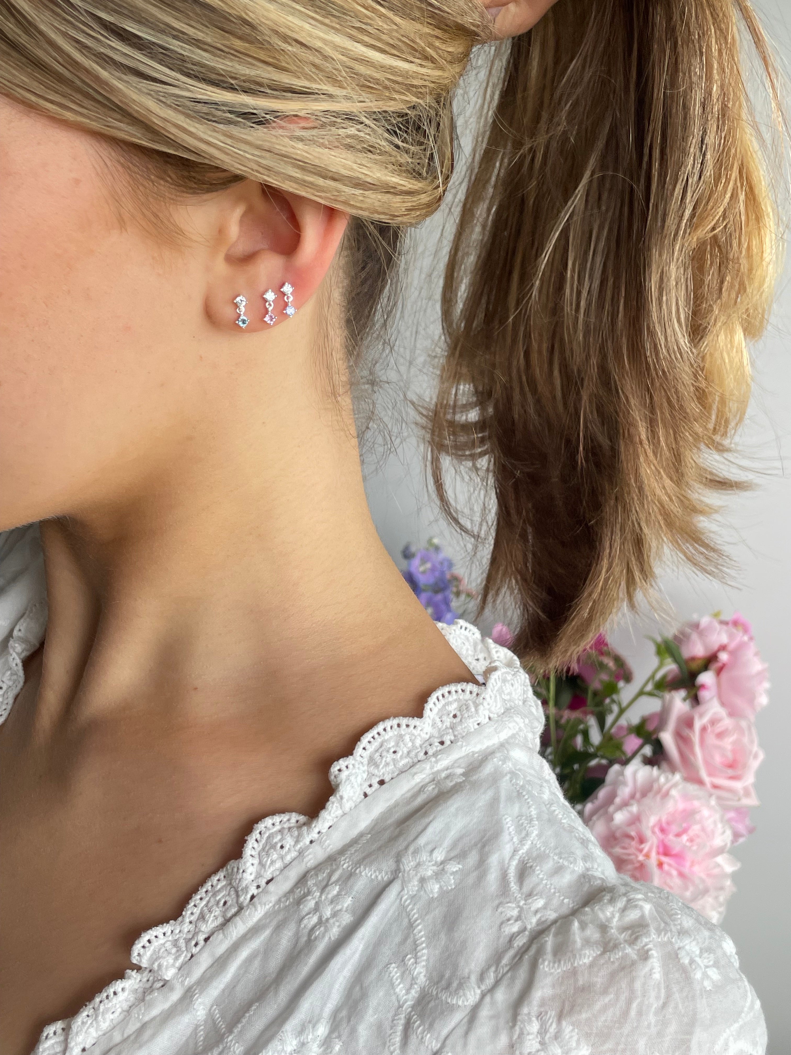 Dew Droplets | Baby Blue Studs