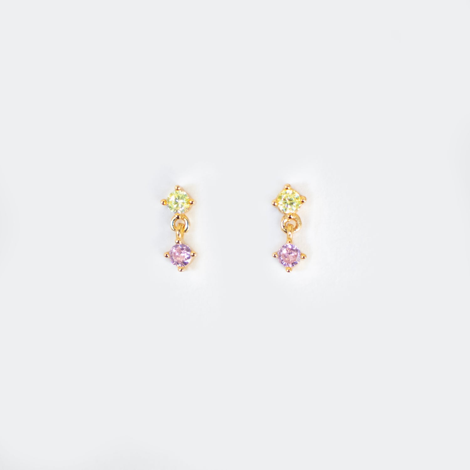 Dew Droplets | Baby Yellow &amp; Pink Studs