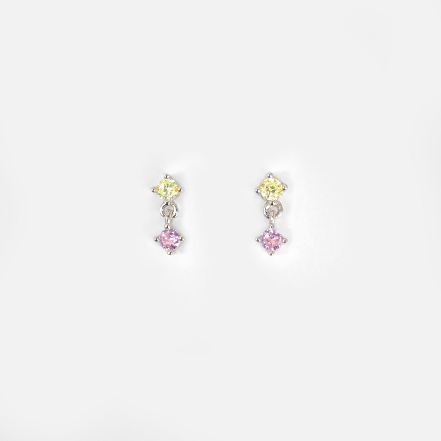 Dew Droplets | Baby Yellow &amp; Pink Studs