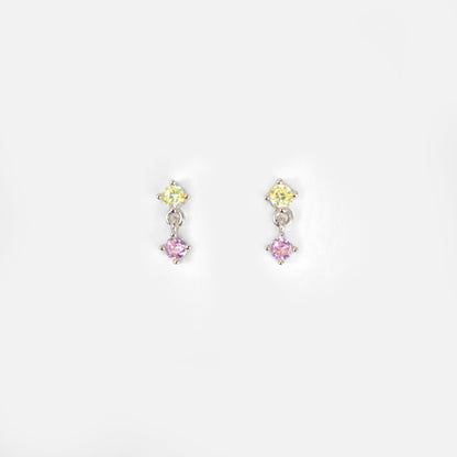 Dew Droplets | Baby Yellow &amp; Pink Studs