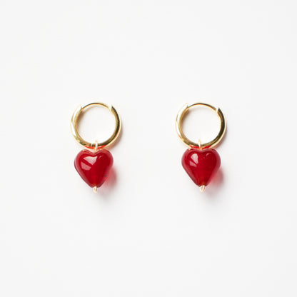 AMORE | Red Glass Hearts