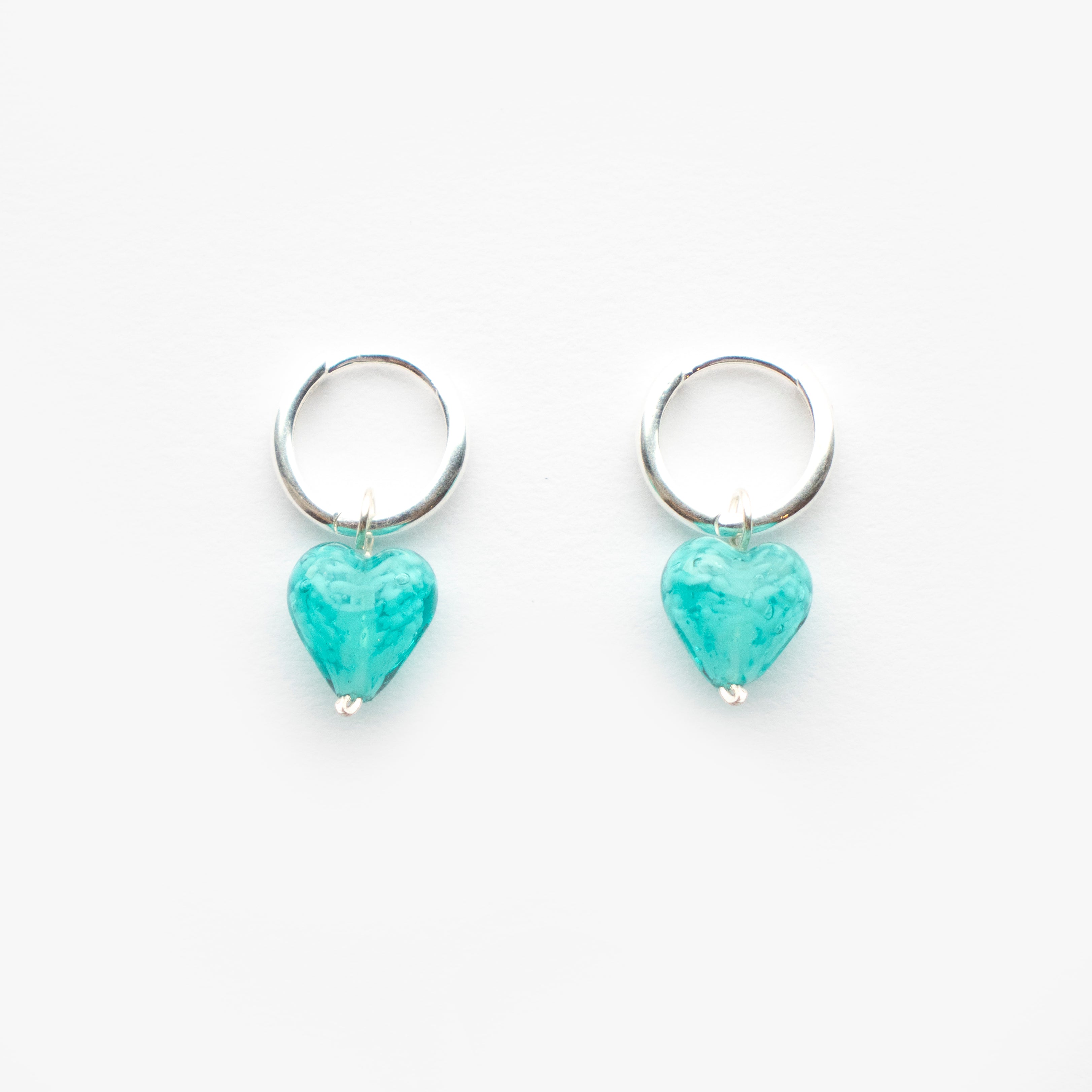 AMORE | Turquoise Glass Hearts
