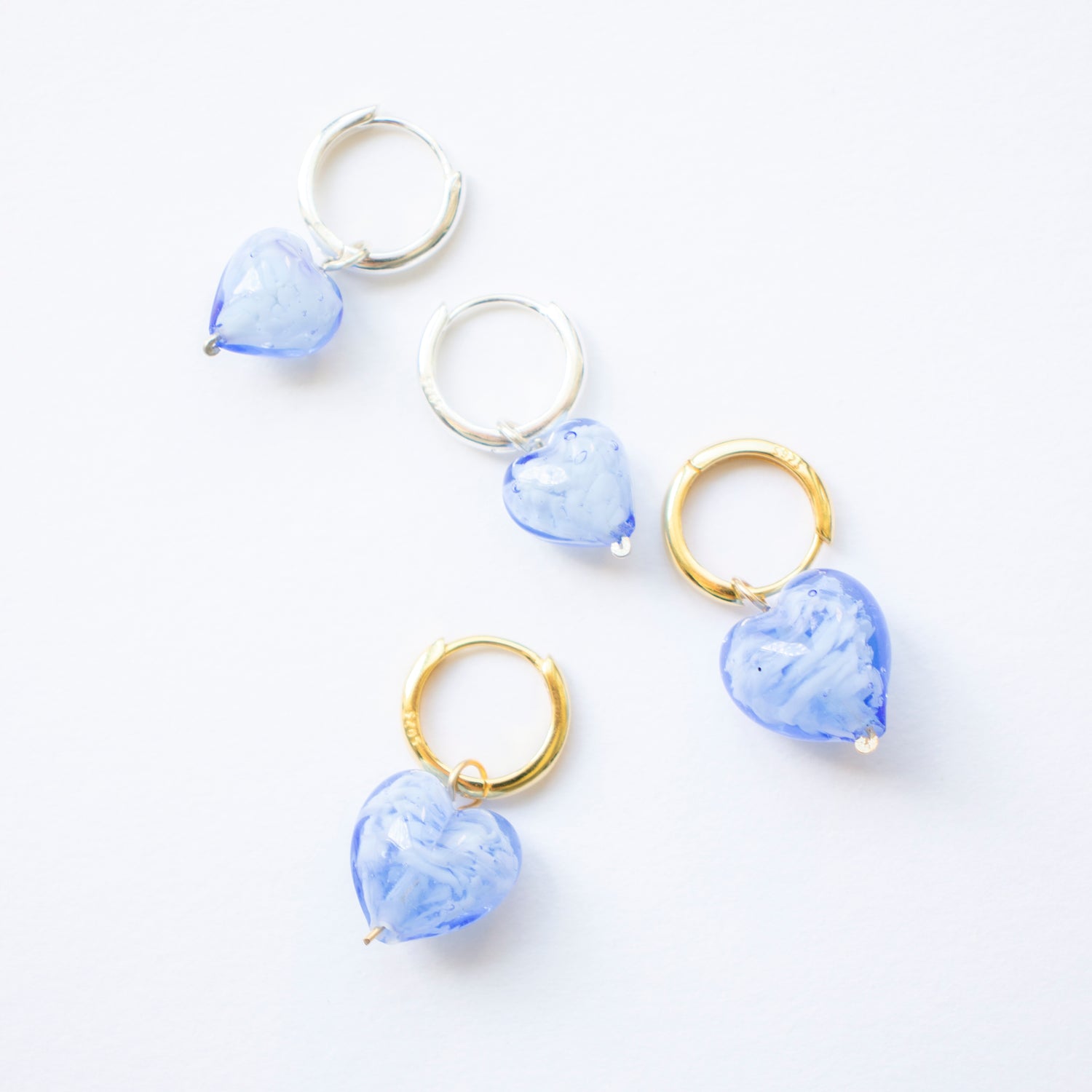 AMORE | Large Baby Azure Cloudy Hearts